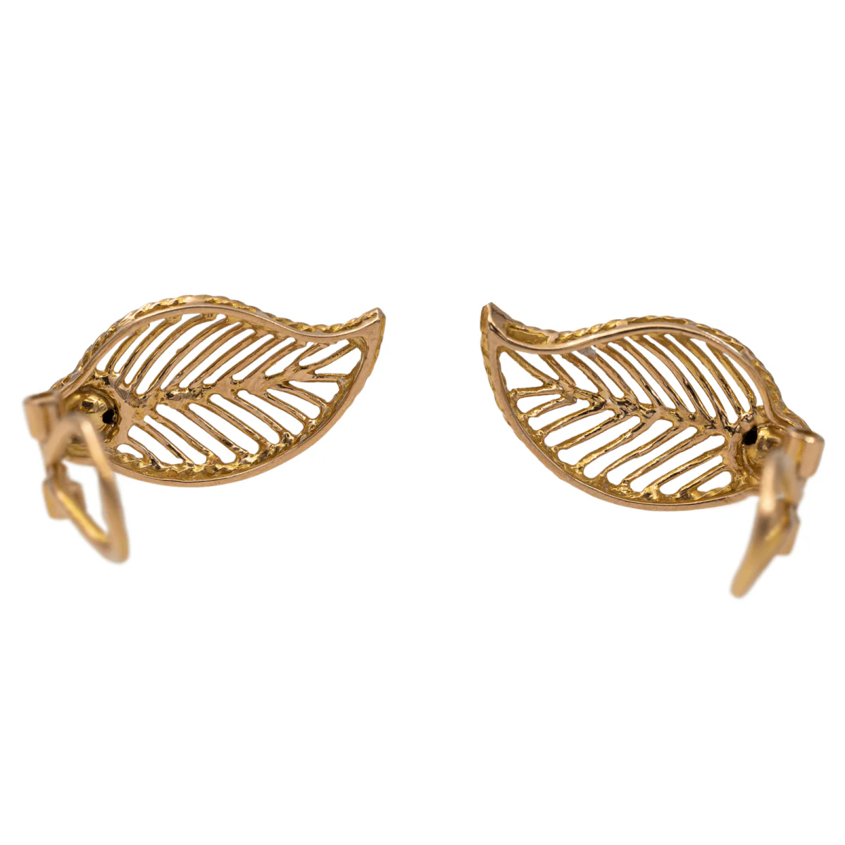 Yellow gold clip earrings - Image 6