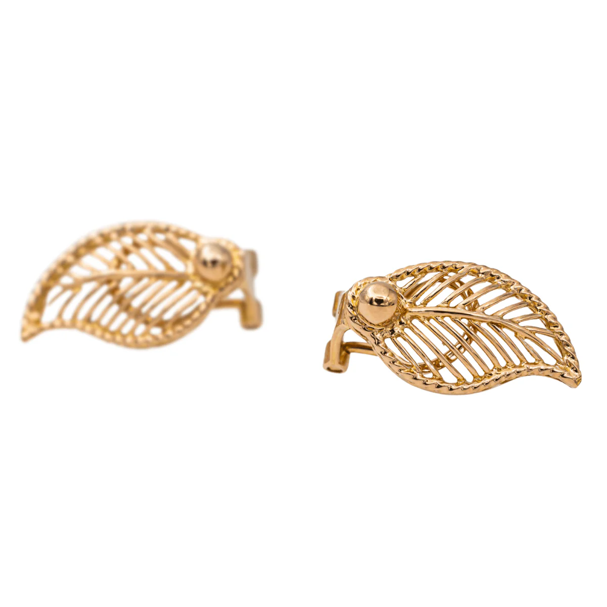 Yellow gold clip earrings - Image 7