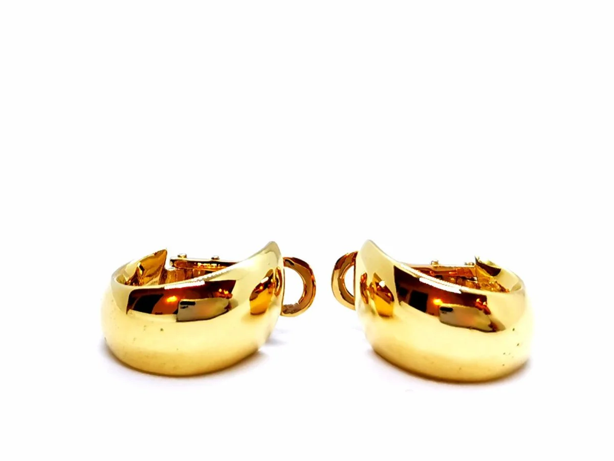 Yellow gold clip earrings