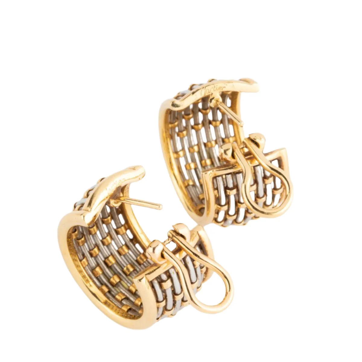 Pair of hoop earrings signed by Cartier - Image 4