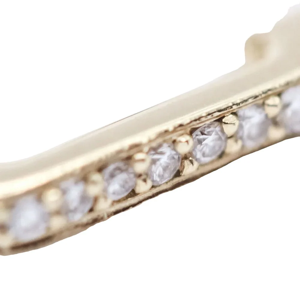 Earrings Creoles in yellow gold and diamonds - Image 5