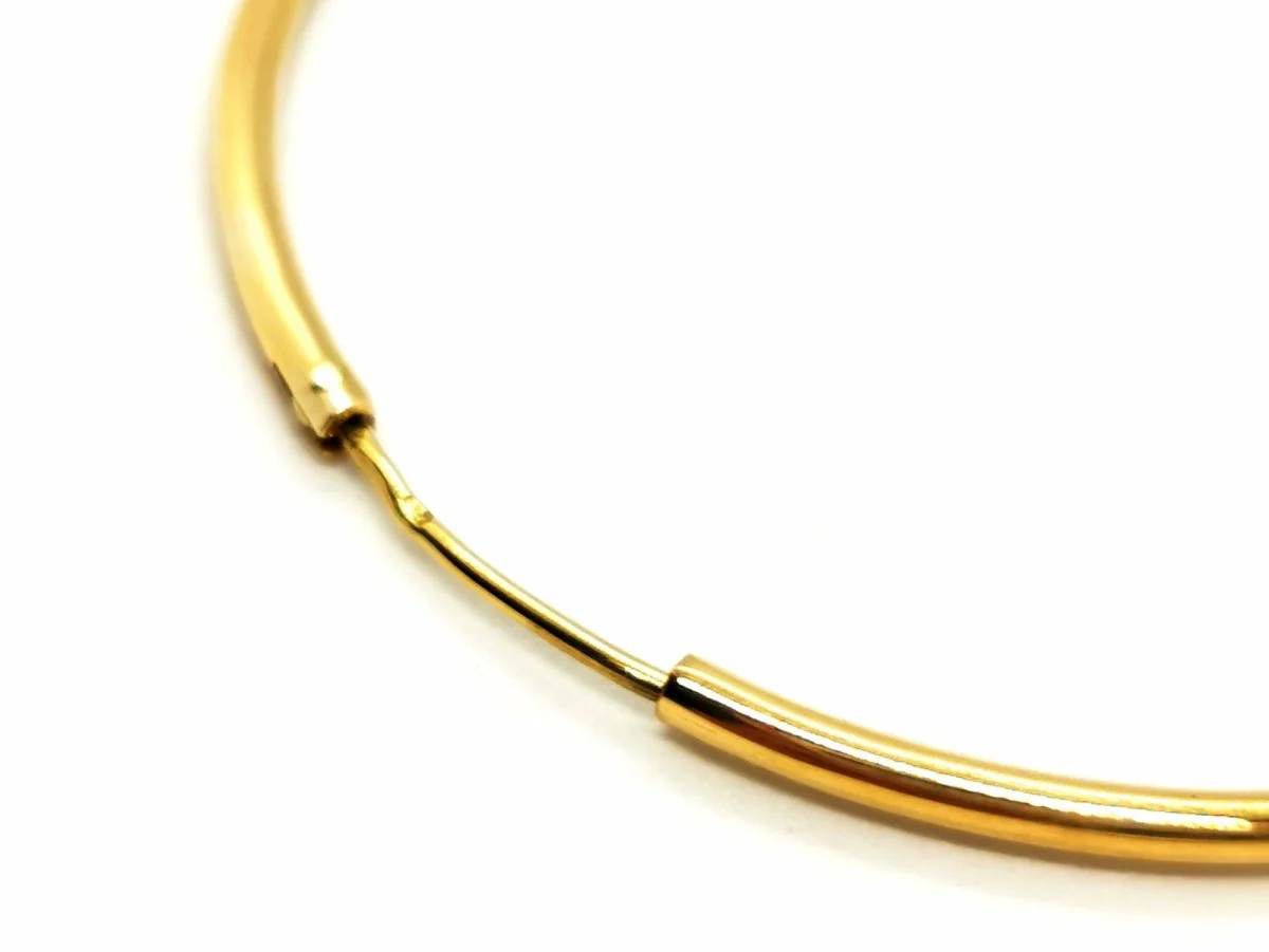 Hoop earrings in yellow gold - Image 5
