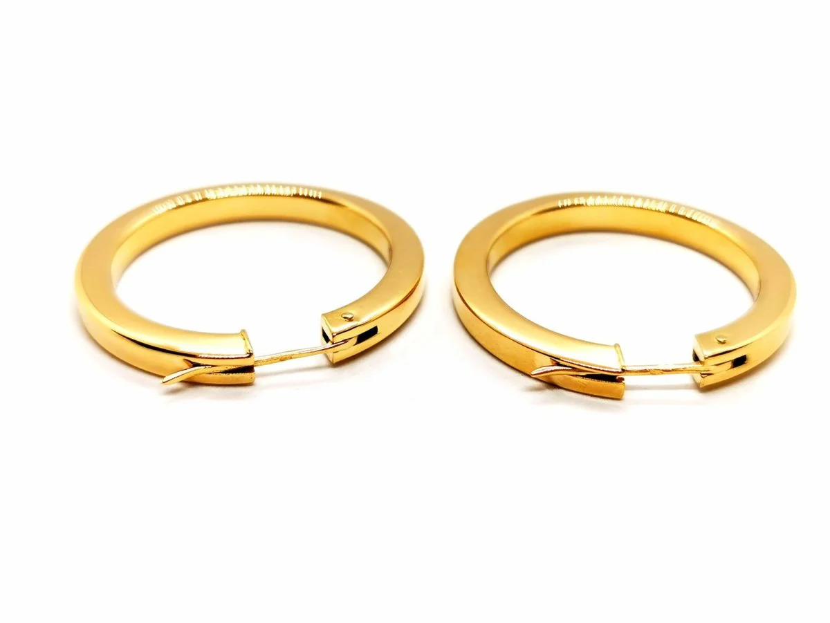Hoop earrings in yellow gold - Image 3