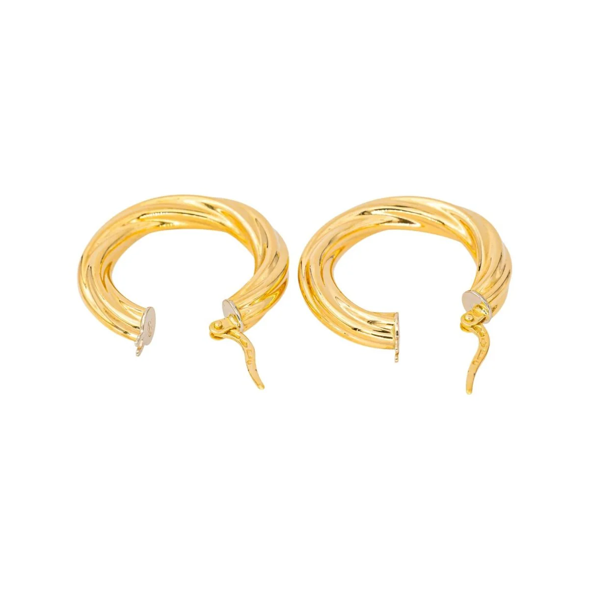 Hoop earrings in yellow gold - Image 5