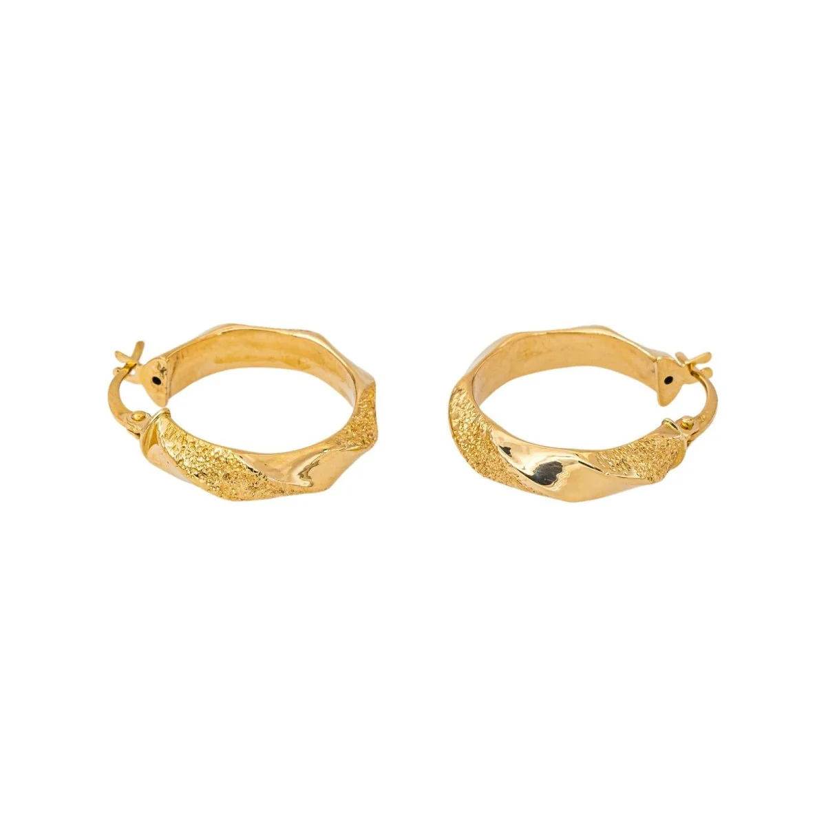 Yellow gold Hoop earrings - Image 7