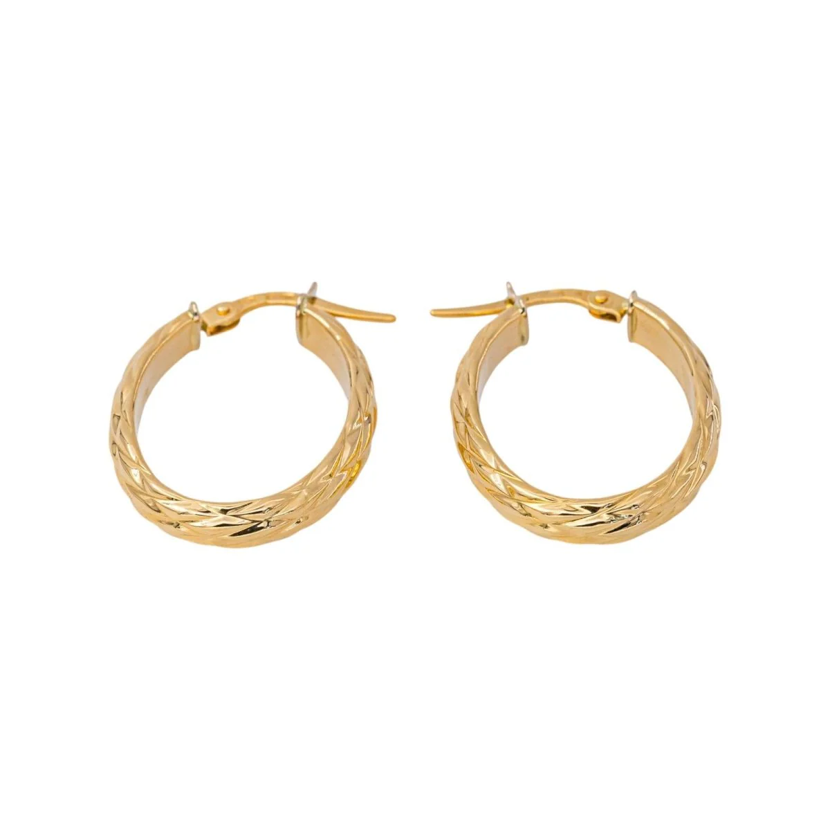 Yellow gold Hoop earrings - Image 3