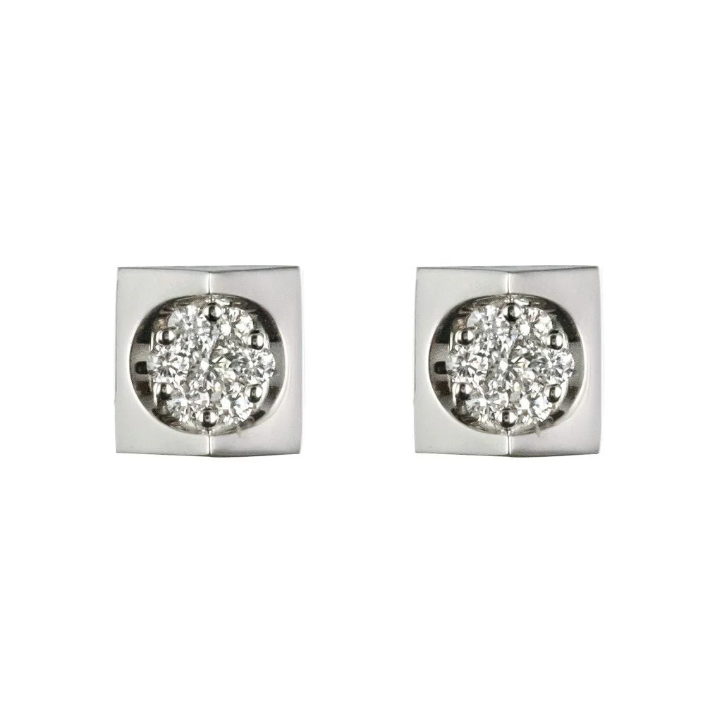 Earrings Fleas in white gold and diamonds