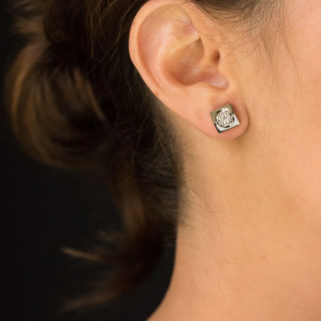 Earrings Fleas in white gold and diamonds - Image 2