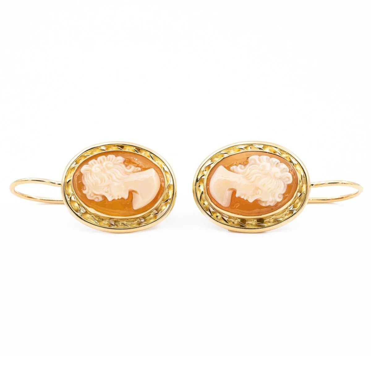 Sleeper Earrings Yellow Gold Agate