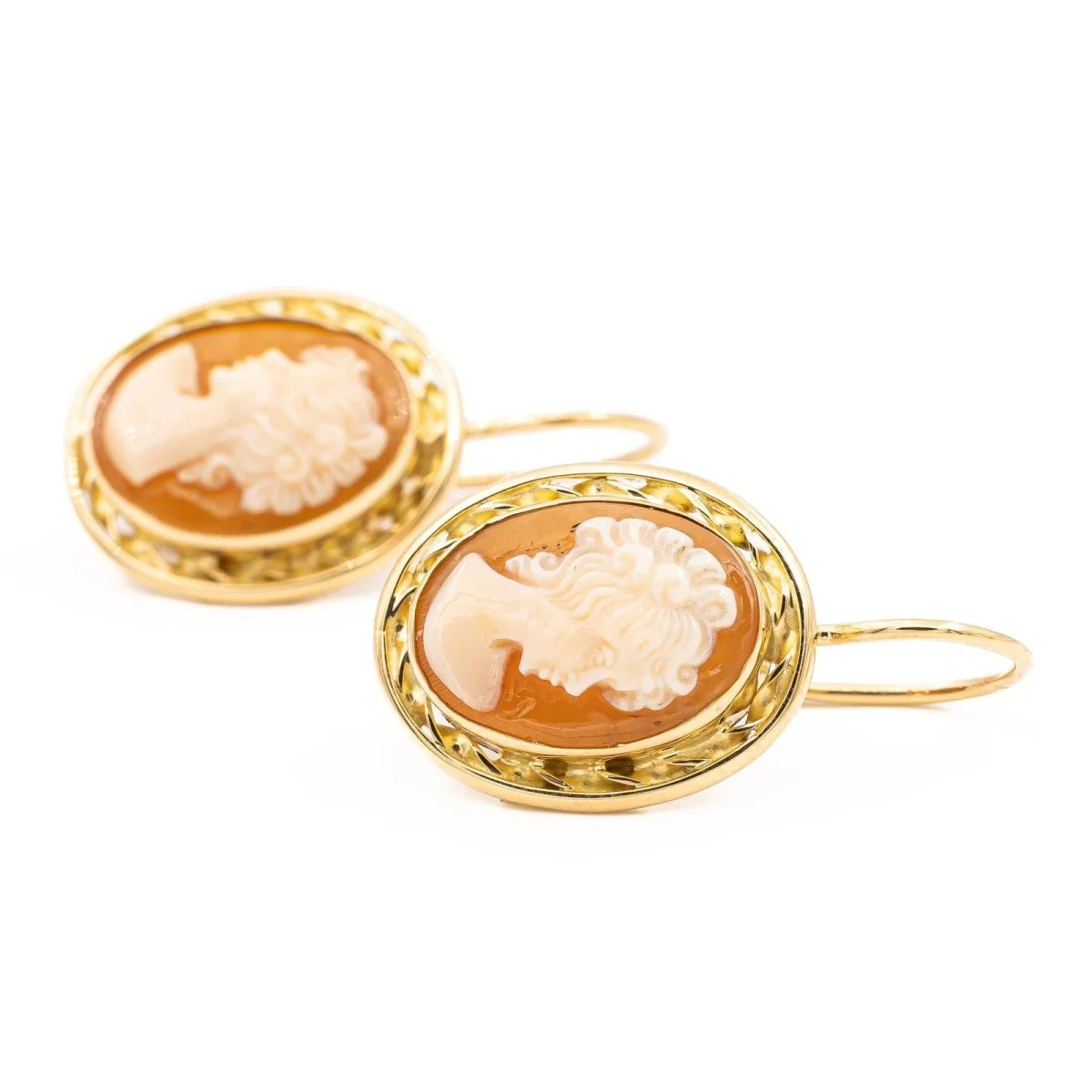 Sleeper Earrings Yellow Gold Agate - Image 7