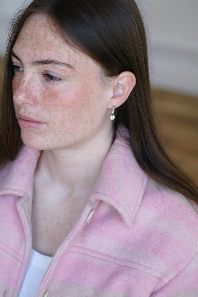 Earrings Sleepers in yellow gold, paltinium and diamonds - Image 10