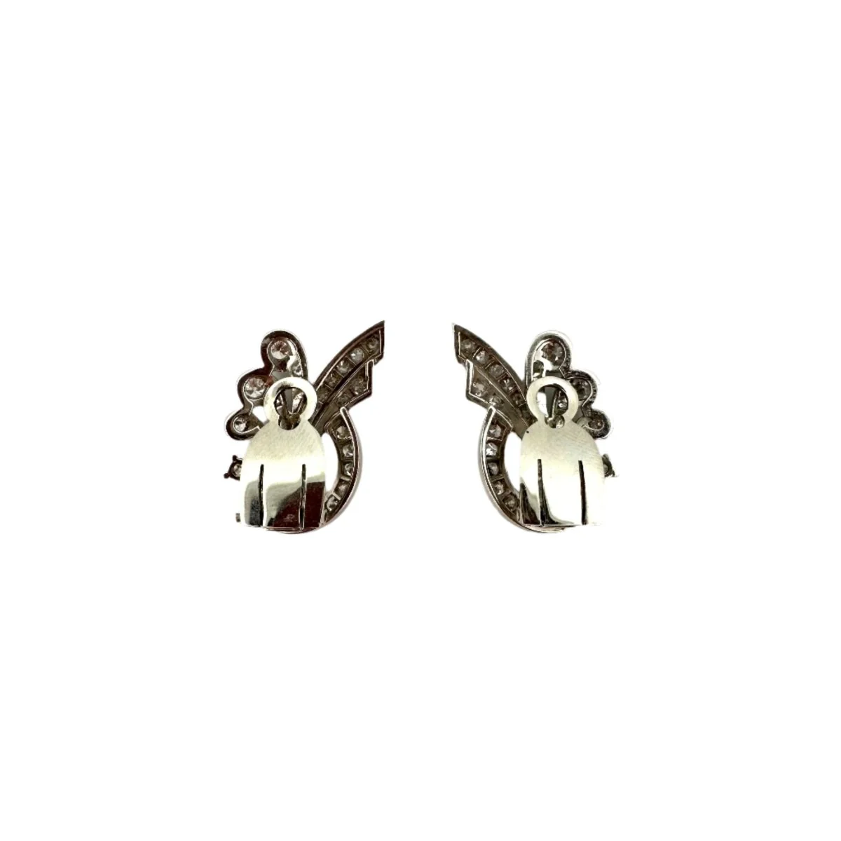 Earrings at white gold and diamonds - Image 2
