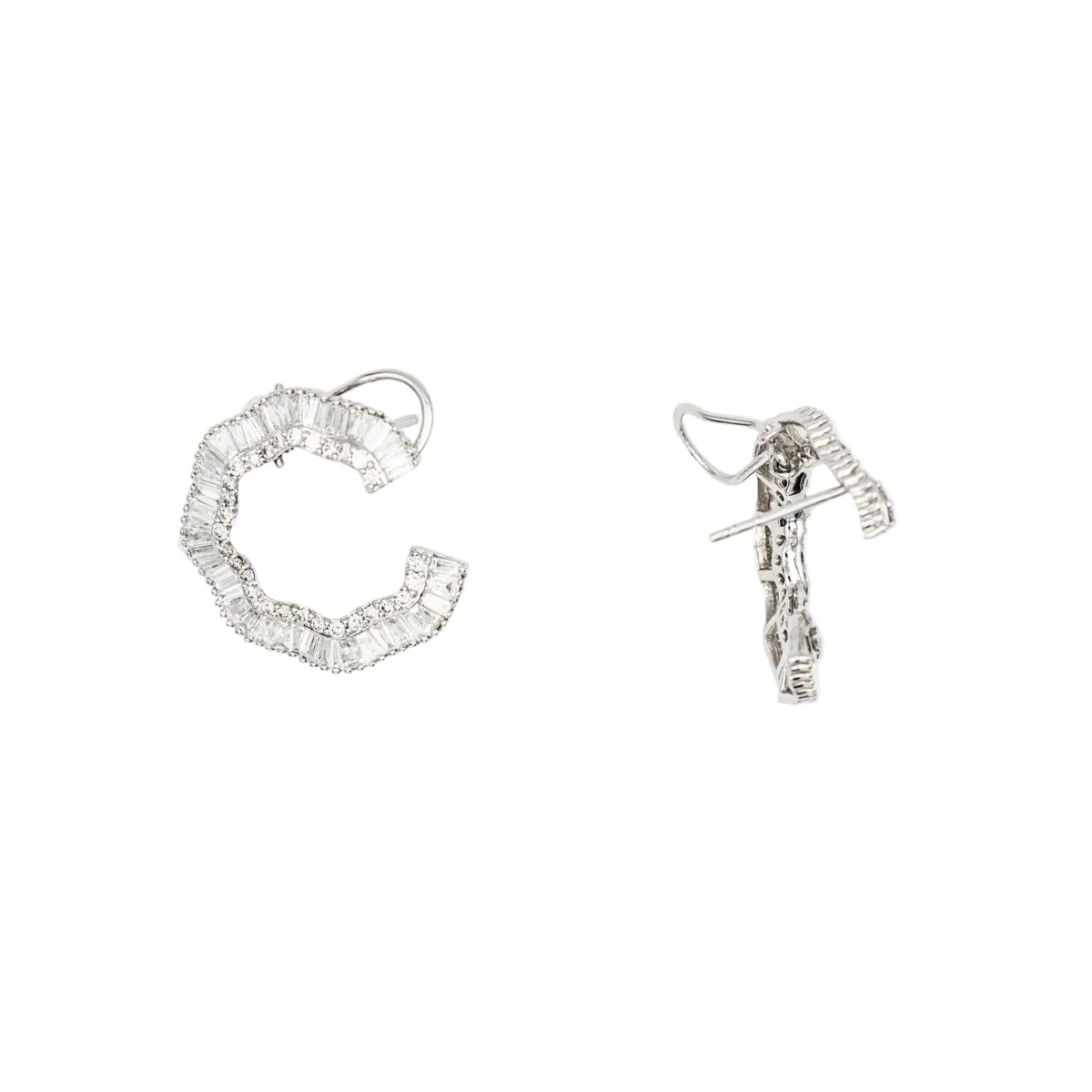 Earrings in white gold and diamonds - Image 8