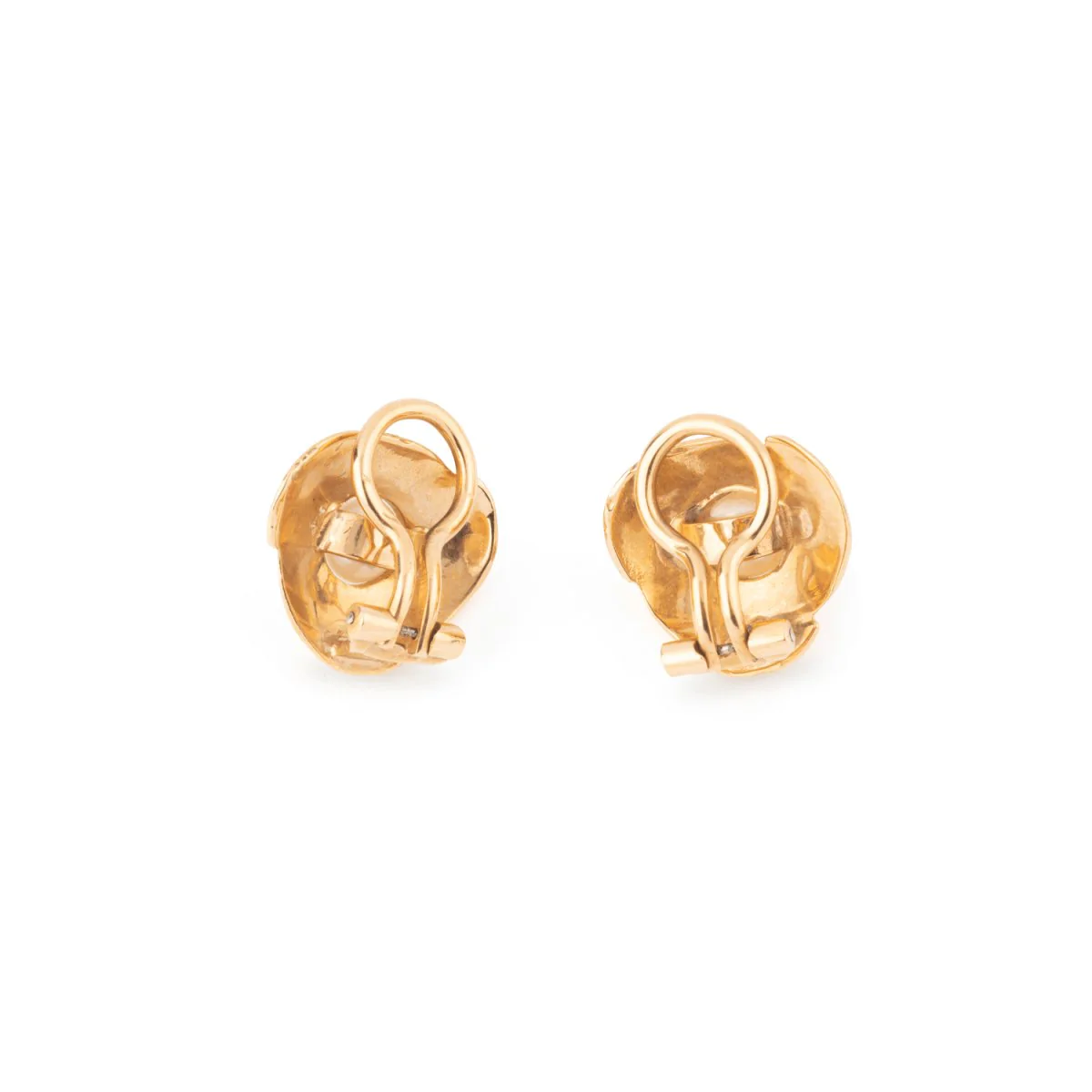 Yellow gold and pearl earrings - Image 2
