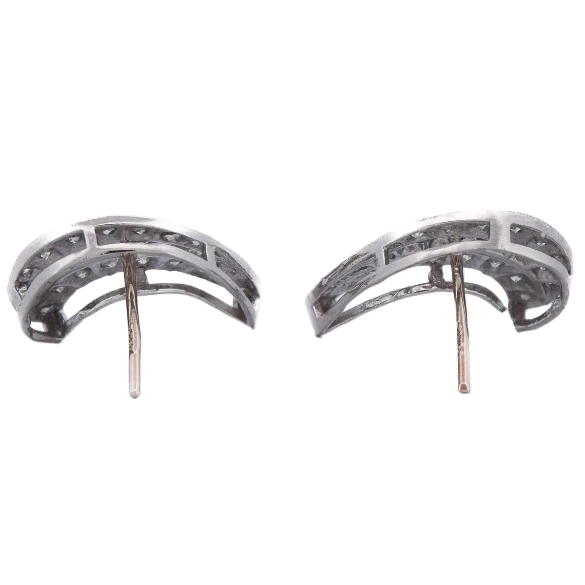 Earrings in paltinium and diamonds - Image 5