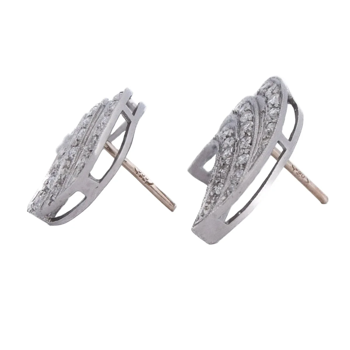 Earrings in paltinium and diamonds - Image 6