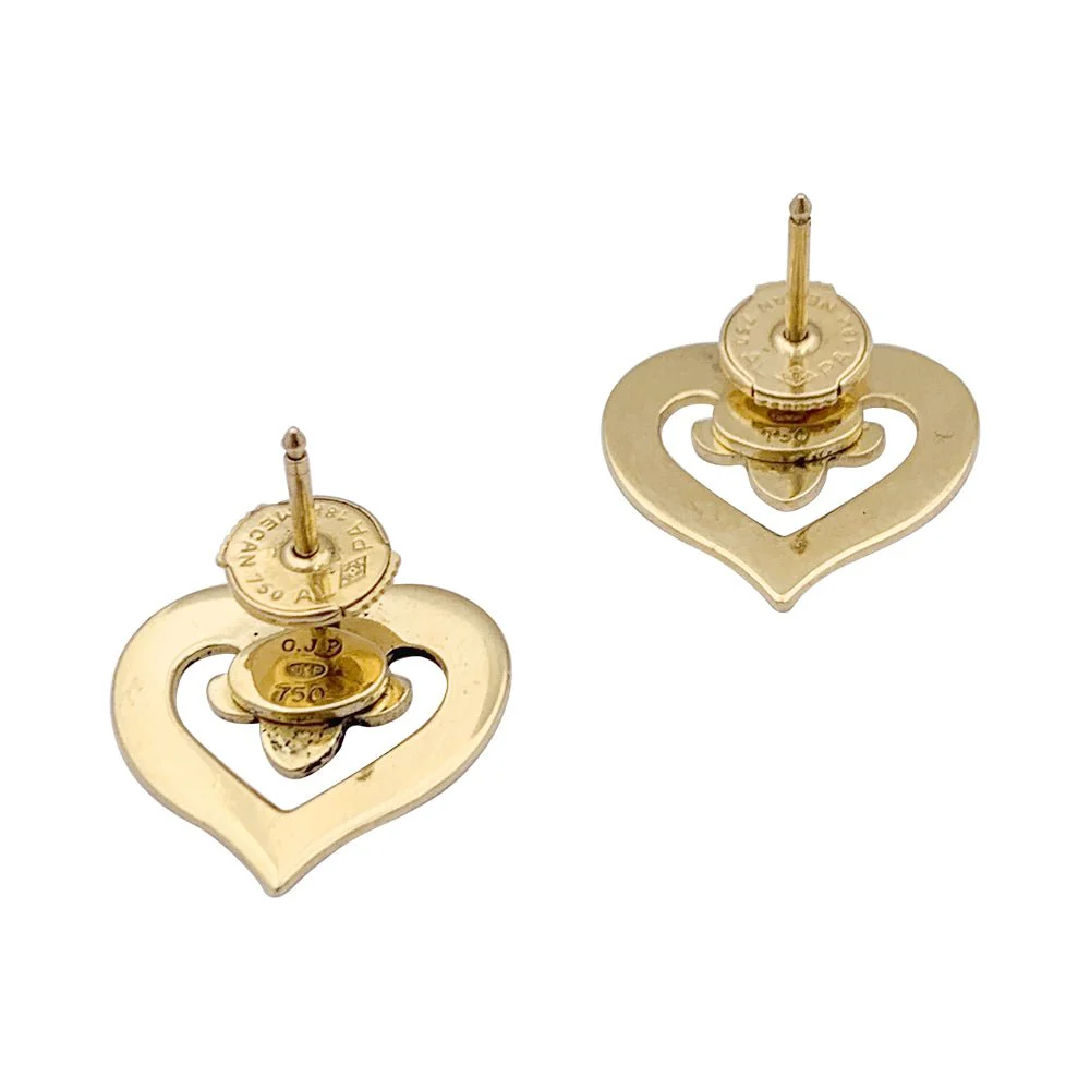 OJ PERRIN “Coeur Légende” earrings in yellow gold. - Image 5