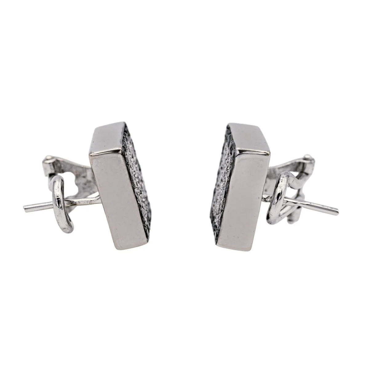 Earrings at white gold and diamonds - Image 6