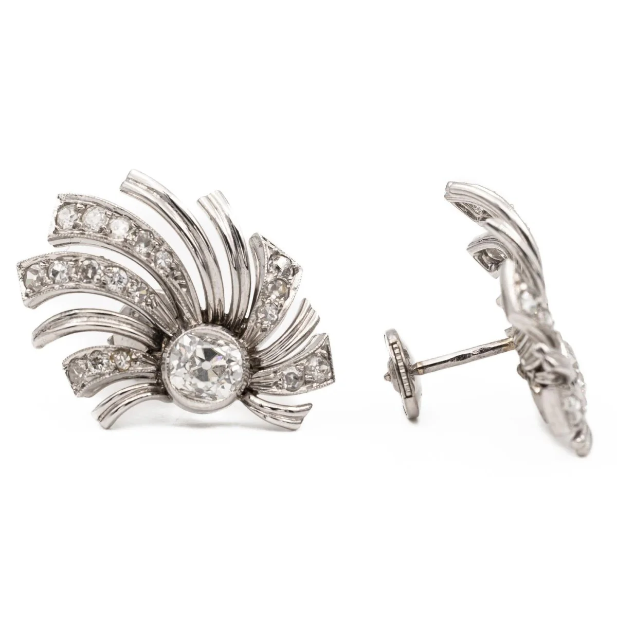 White gold Diamond earrings - Image 3