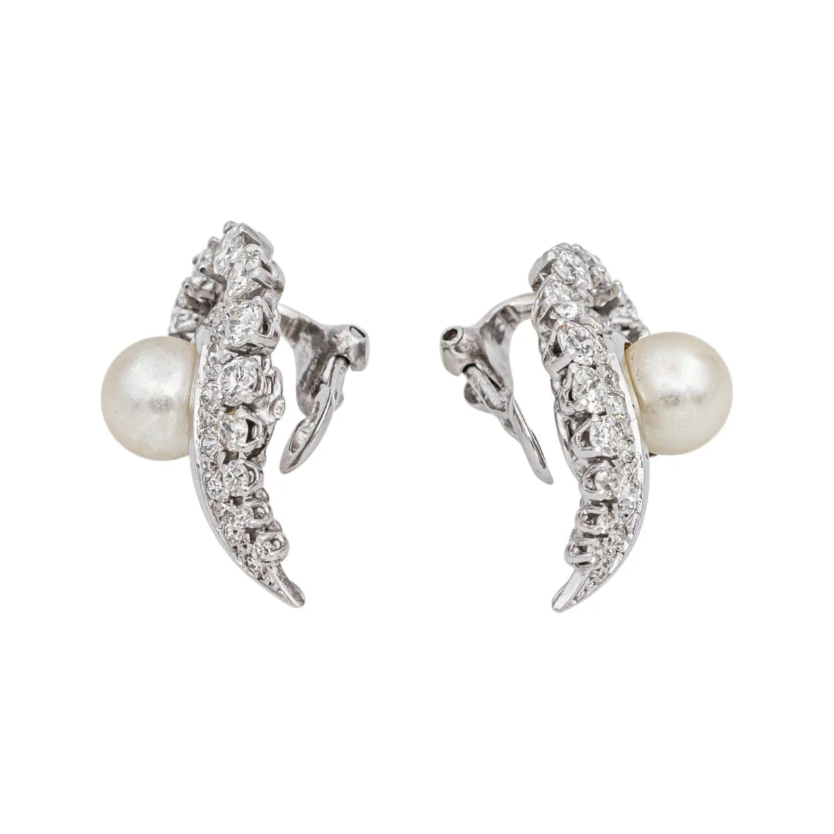 Earrings White gold Pearl - Image 4