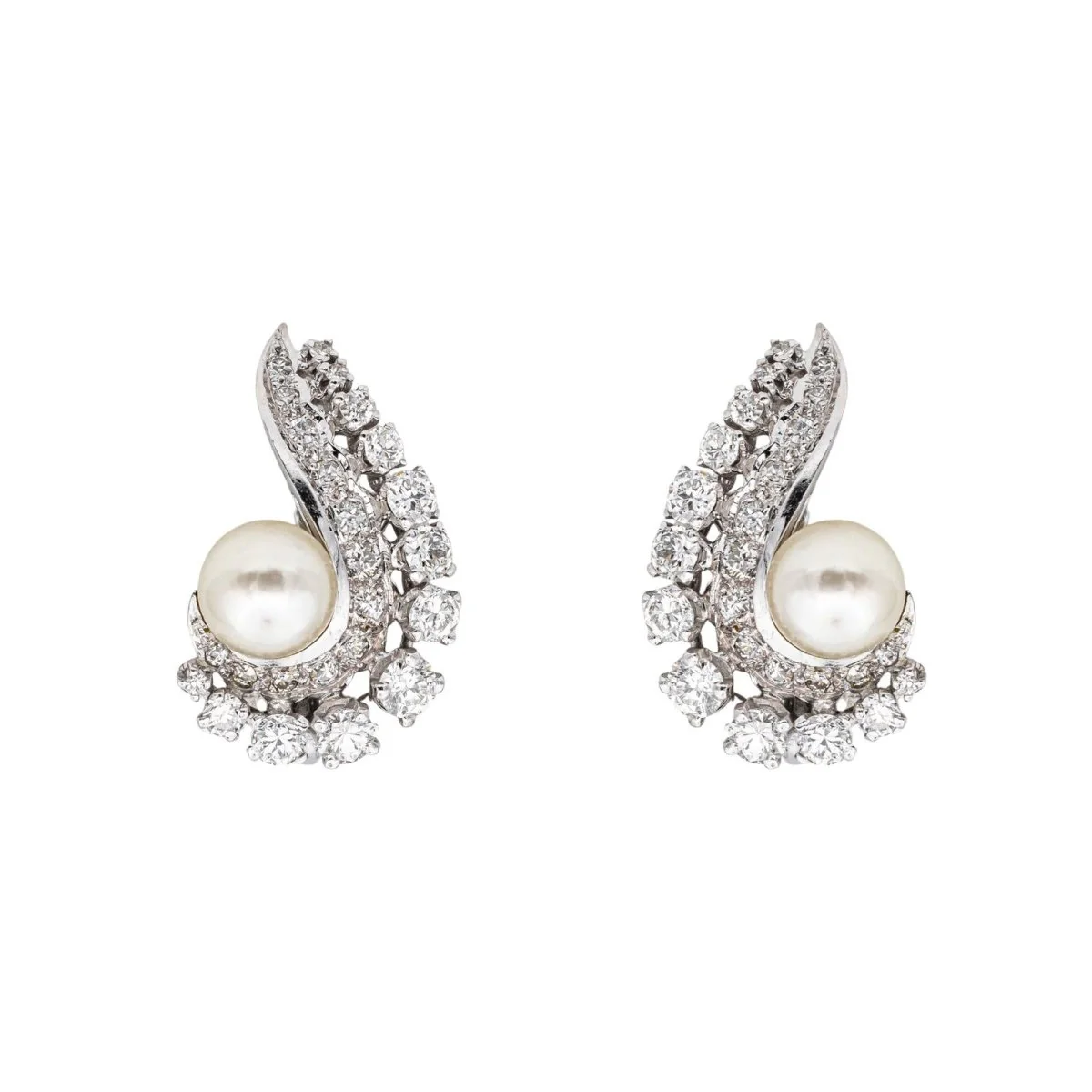 Earrings White gold Pearl - Image 8