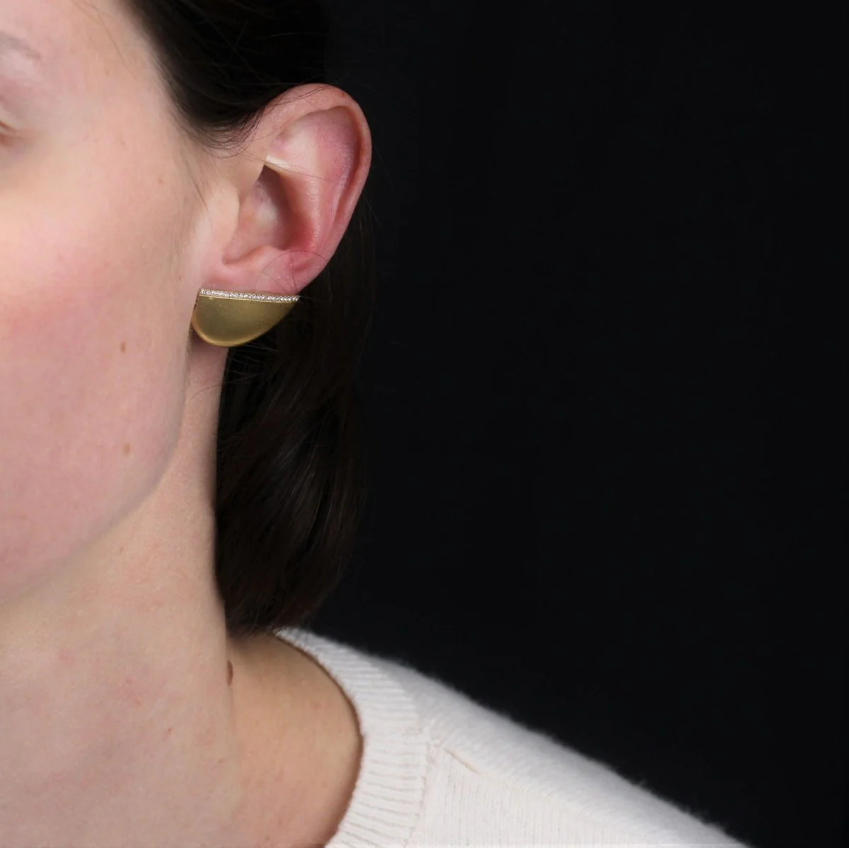 Earrings Nails in yellow gold and diamonds - Image 2