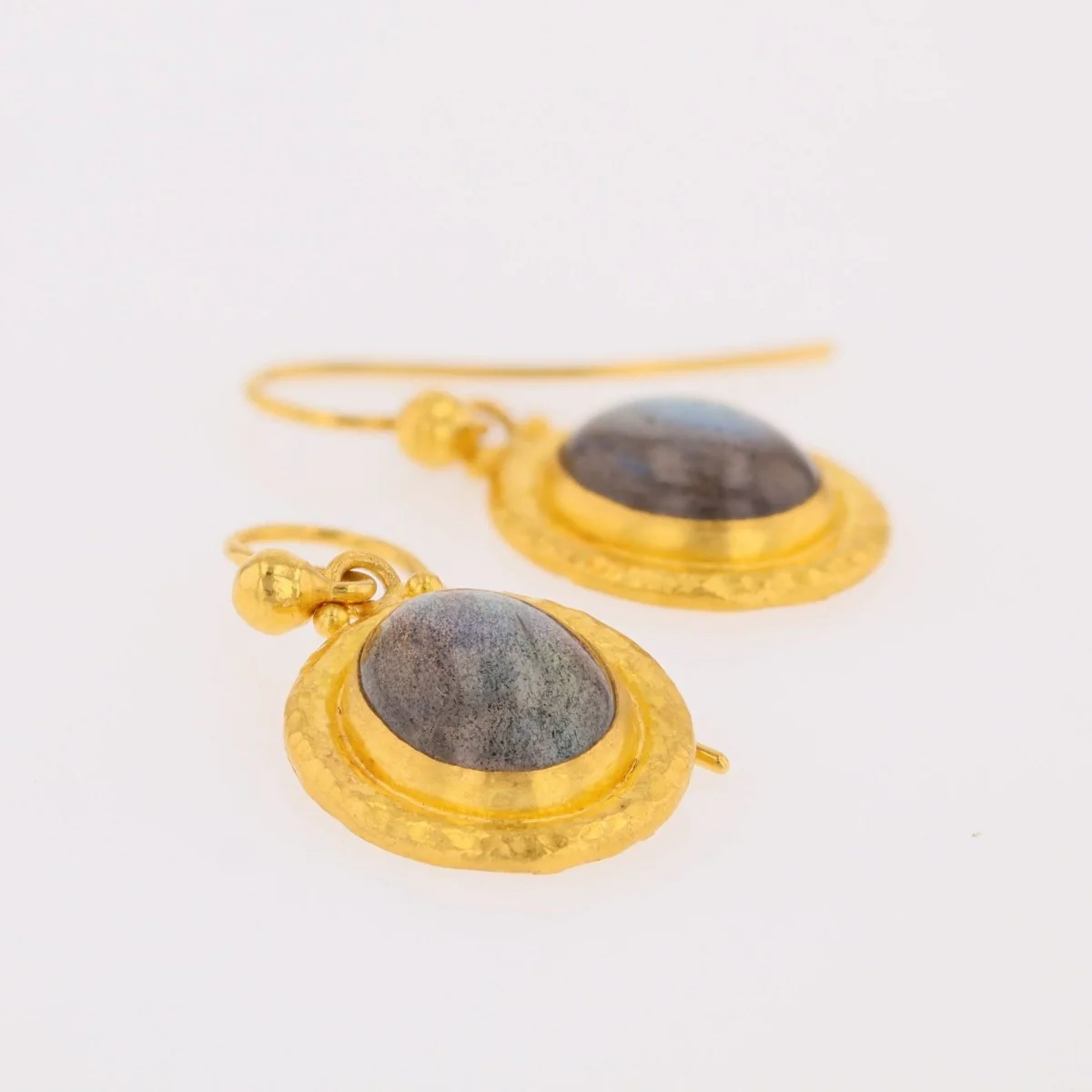 Earrings GURHAN in yellow gold and labradorite - Image 10