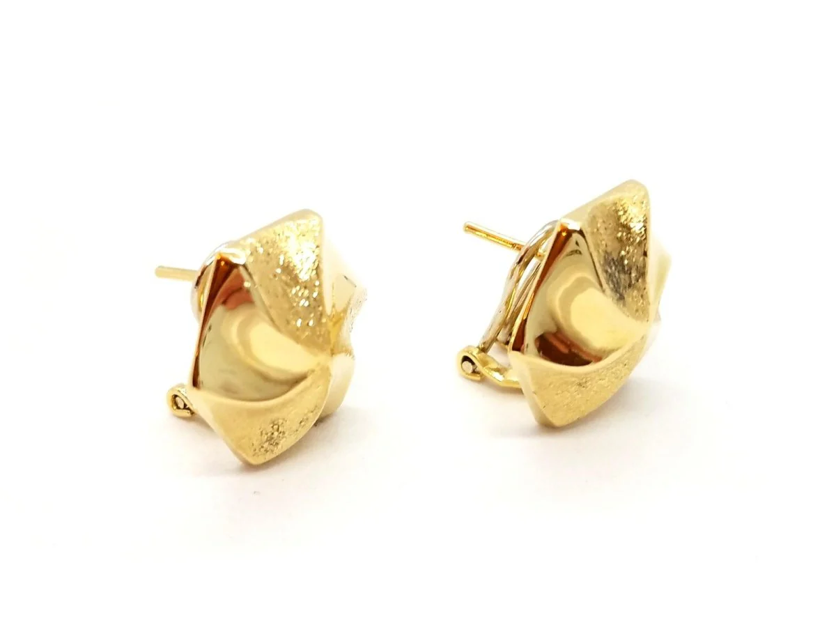 Yellow gold earrings - Image 3
