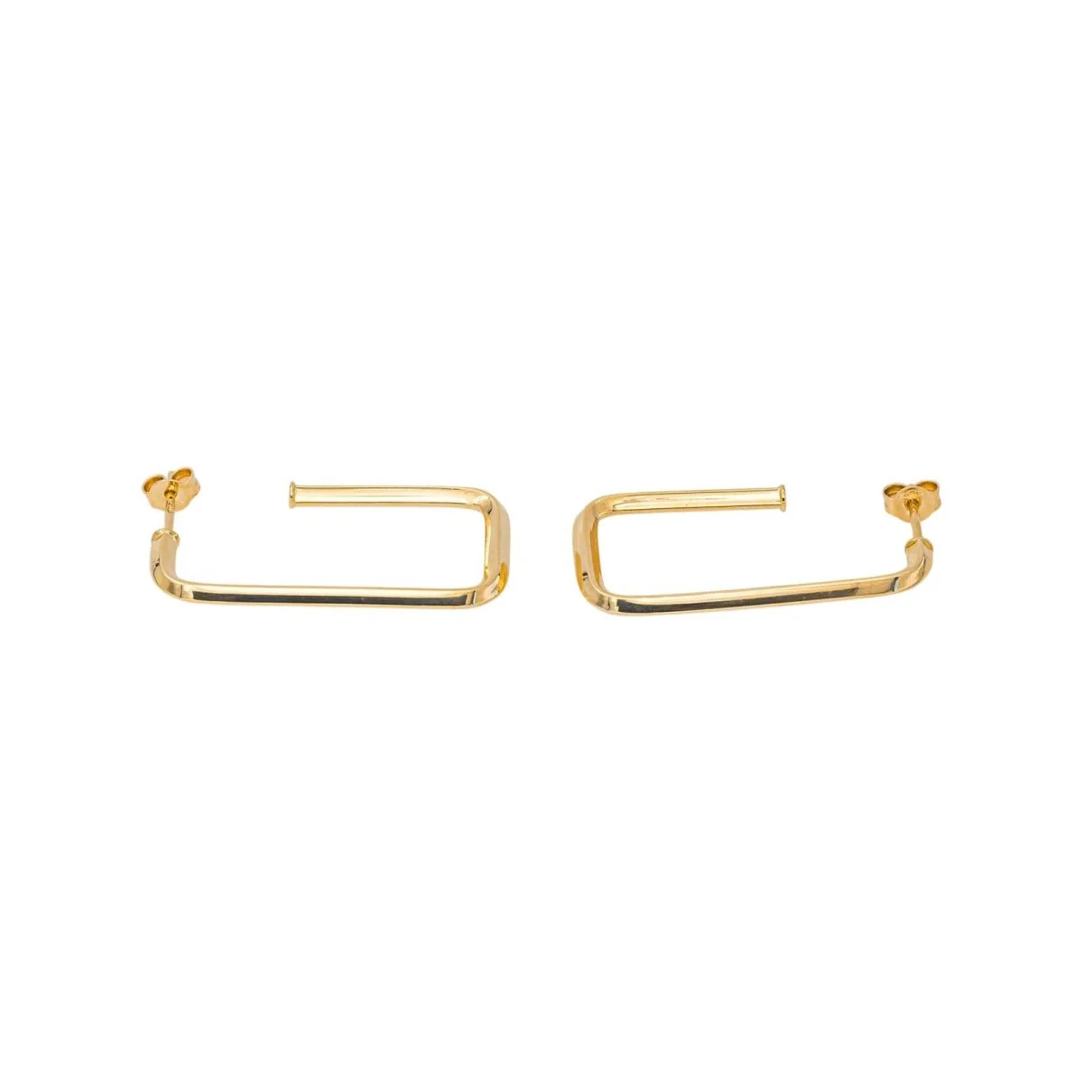 Yellow gold earrings - Image 5