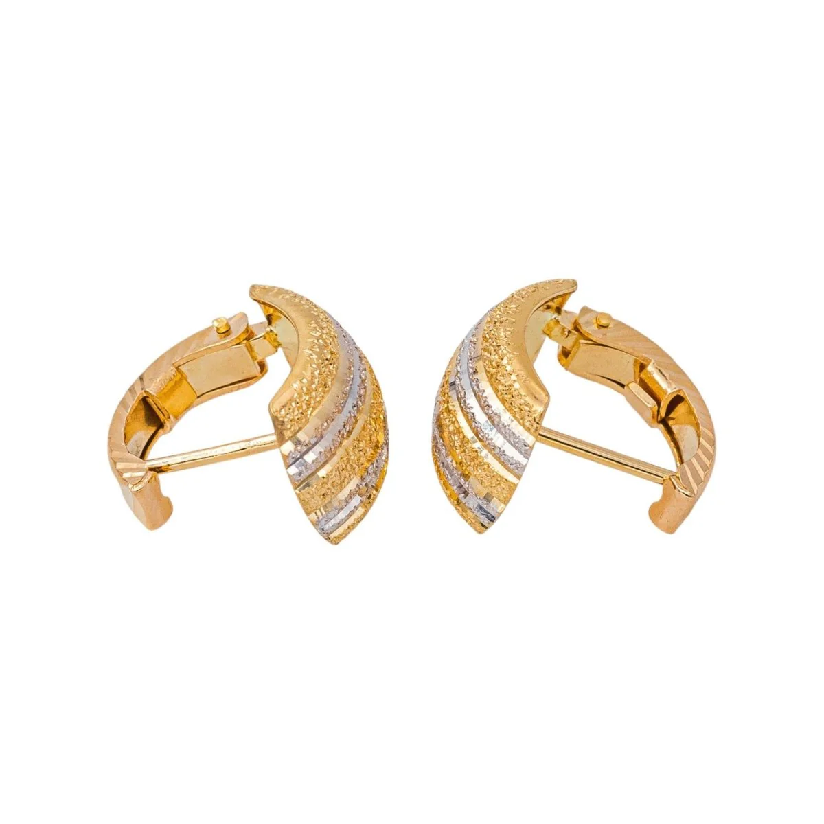 Yellow gold earrings - Image 6