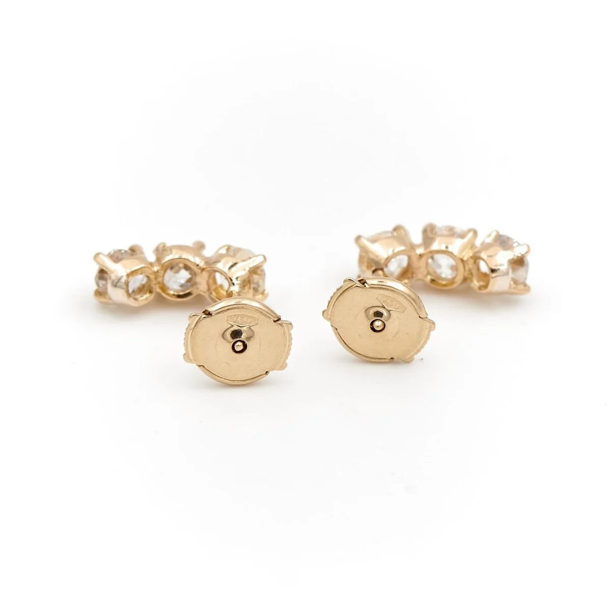 Alpa flea earrings in yellow gold and diamonds - Image 3