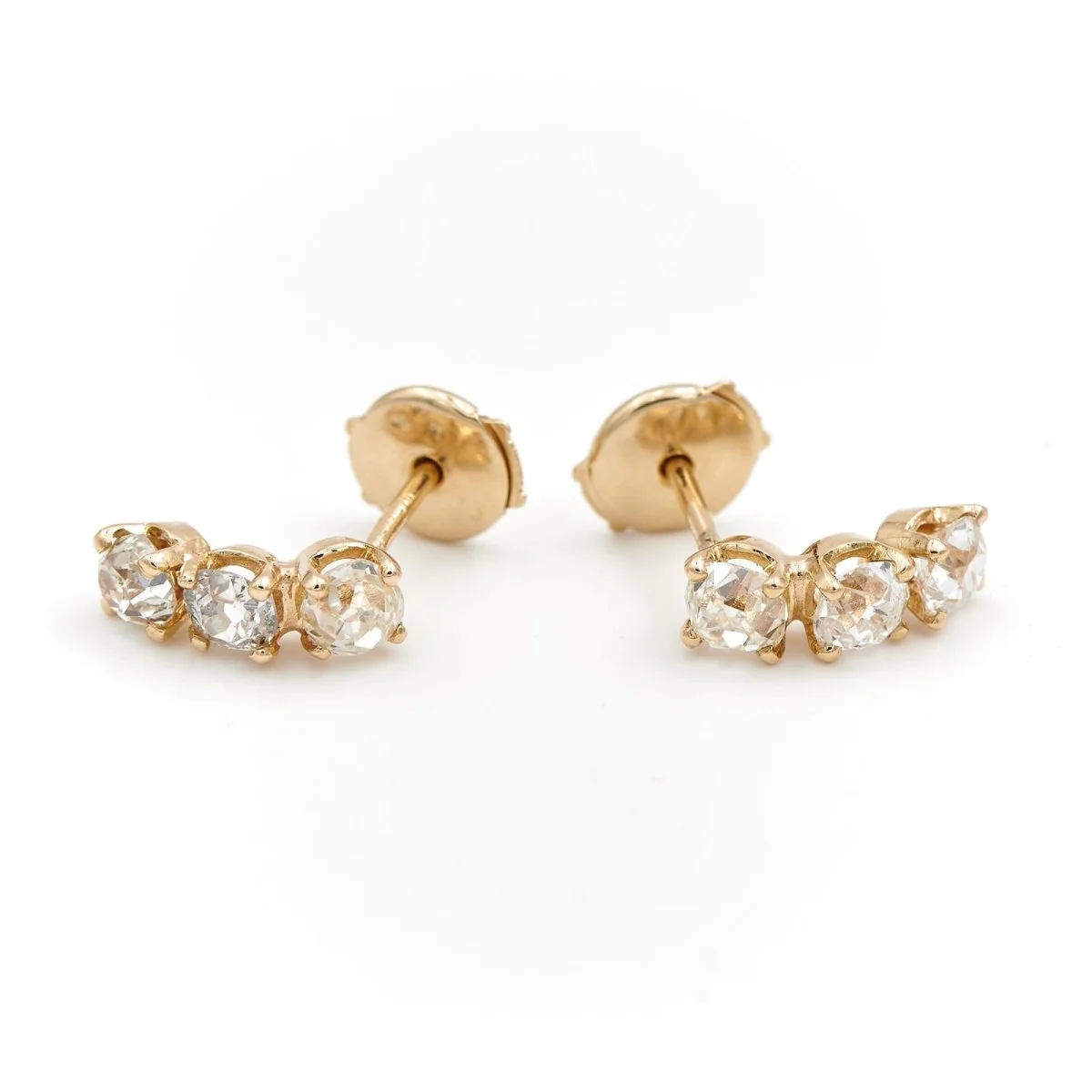 Alpa flea earrings in yellow gold and diamonds - Image 4