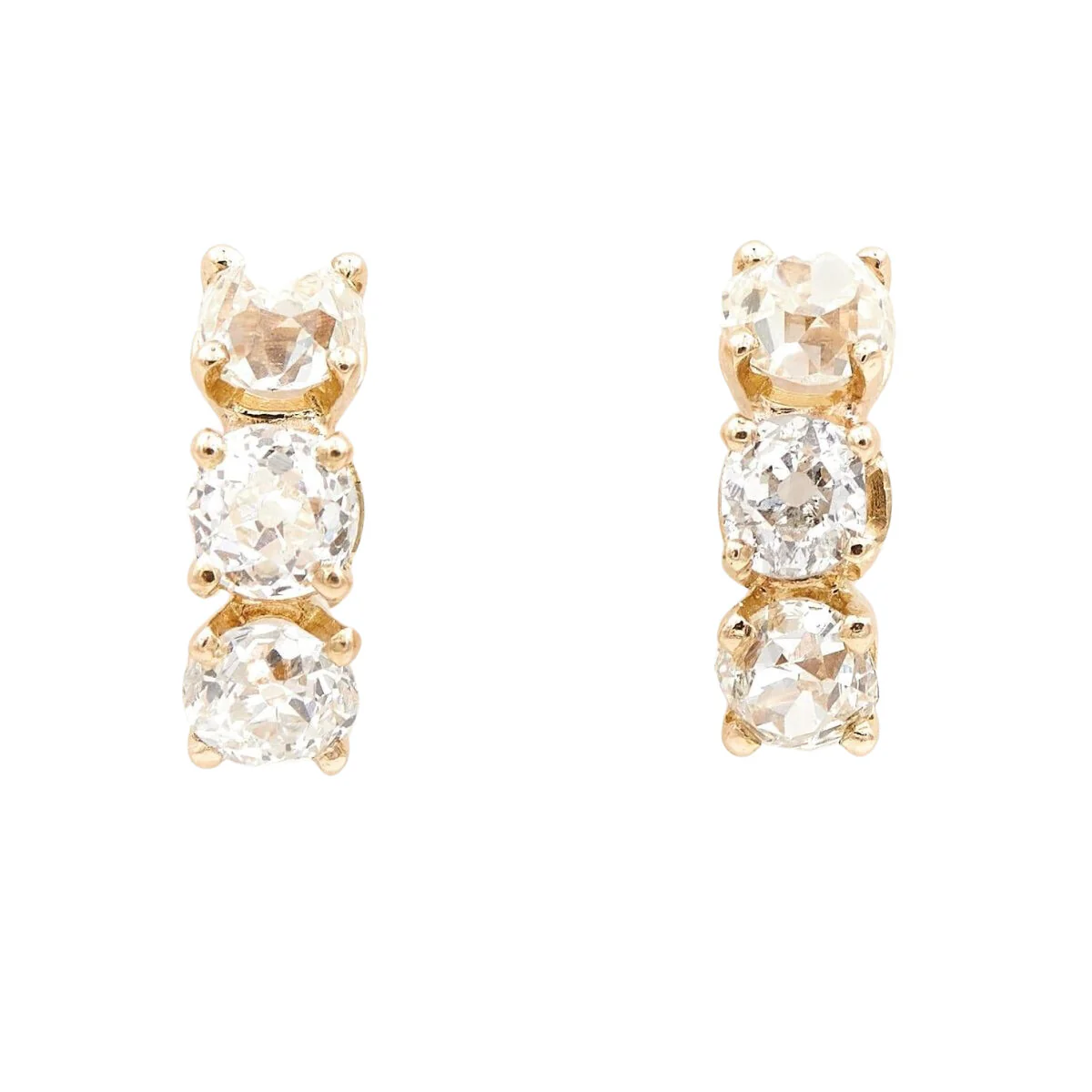 Alpa flea earrings in yellow gold and diamonds - Image 5