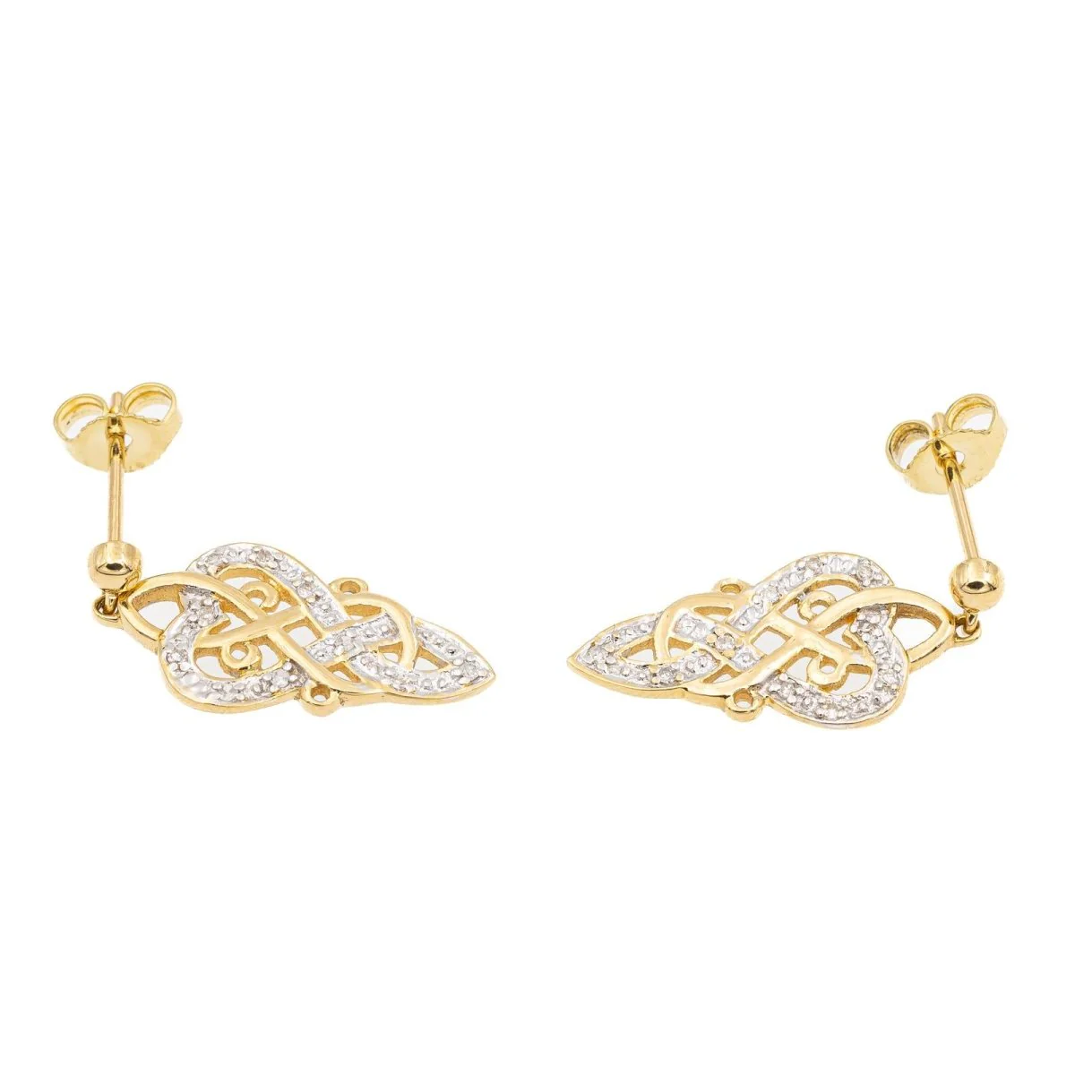 Yellow gold Diamond earrings - Image 4
