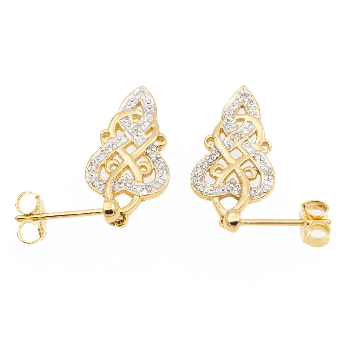 Yellow gold Diamond earrings - Image 5