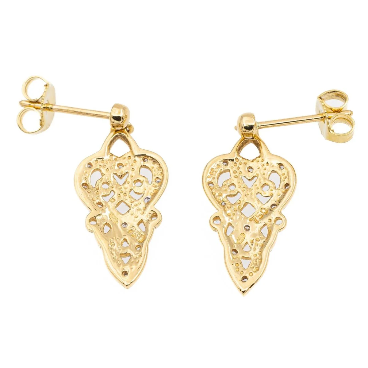 Yellow gold Diamond earrings - Image 6