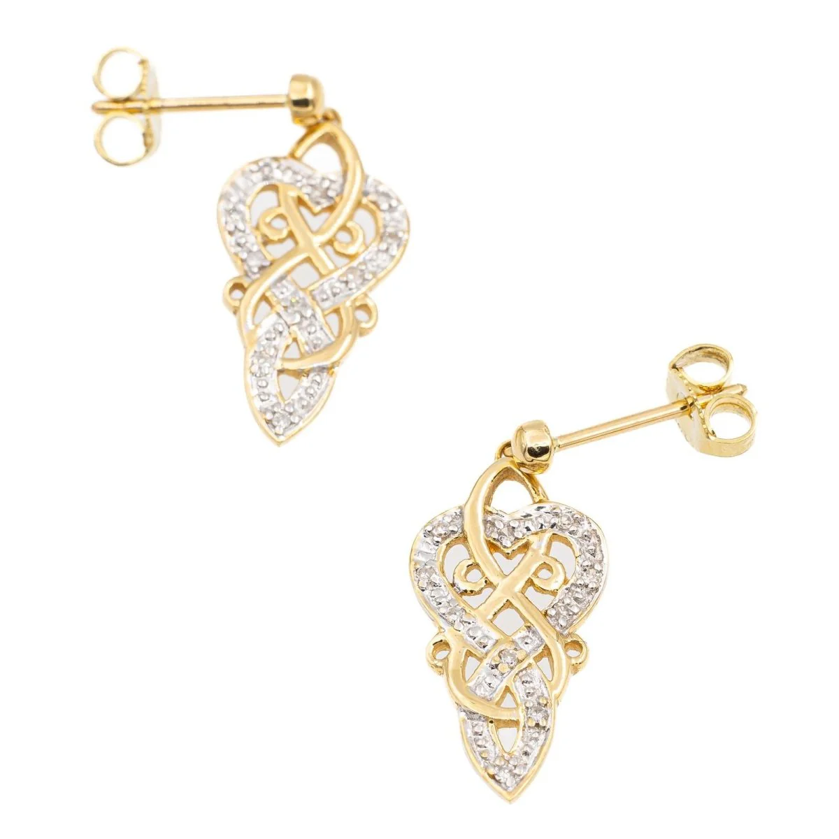 Yellow gold Diamond earrings - Image 7