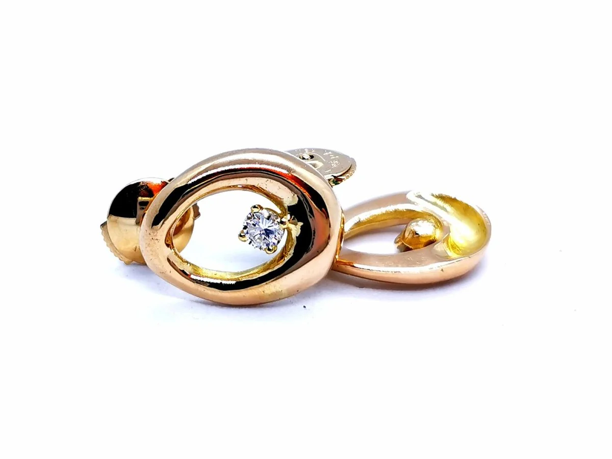 Alpa earrings in Yellow gold and Diamonds - Image 4
