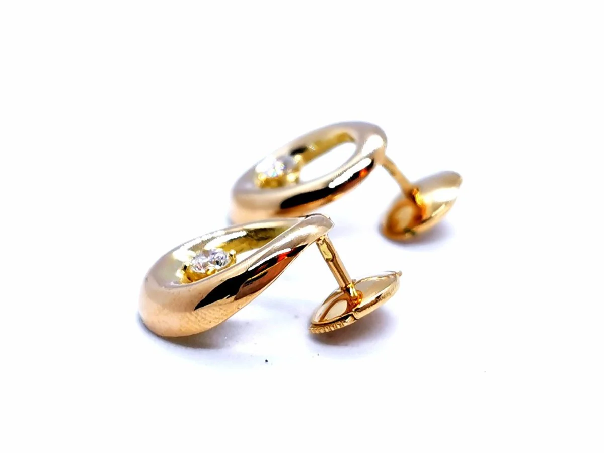 Alpa earrings in Yellow gold and Diamonds - Image 6