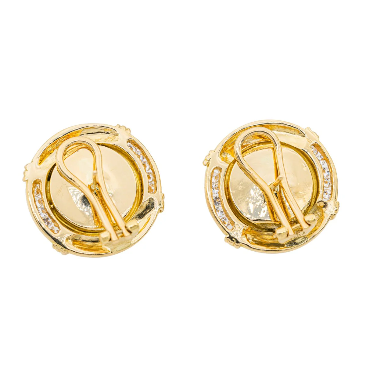 Yellow gold and pearl earrings - Image 5