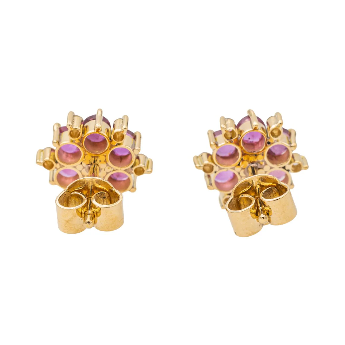 Earrings Yellow gold Ruby - Image 4