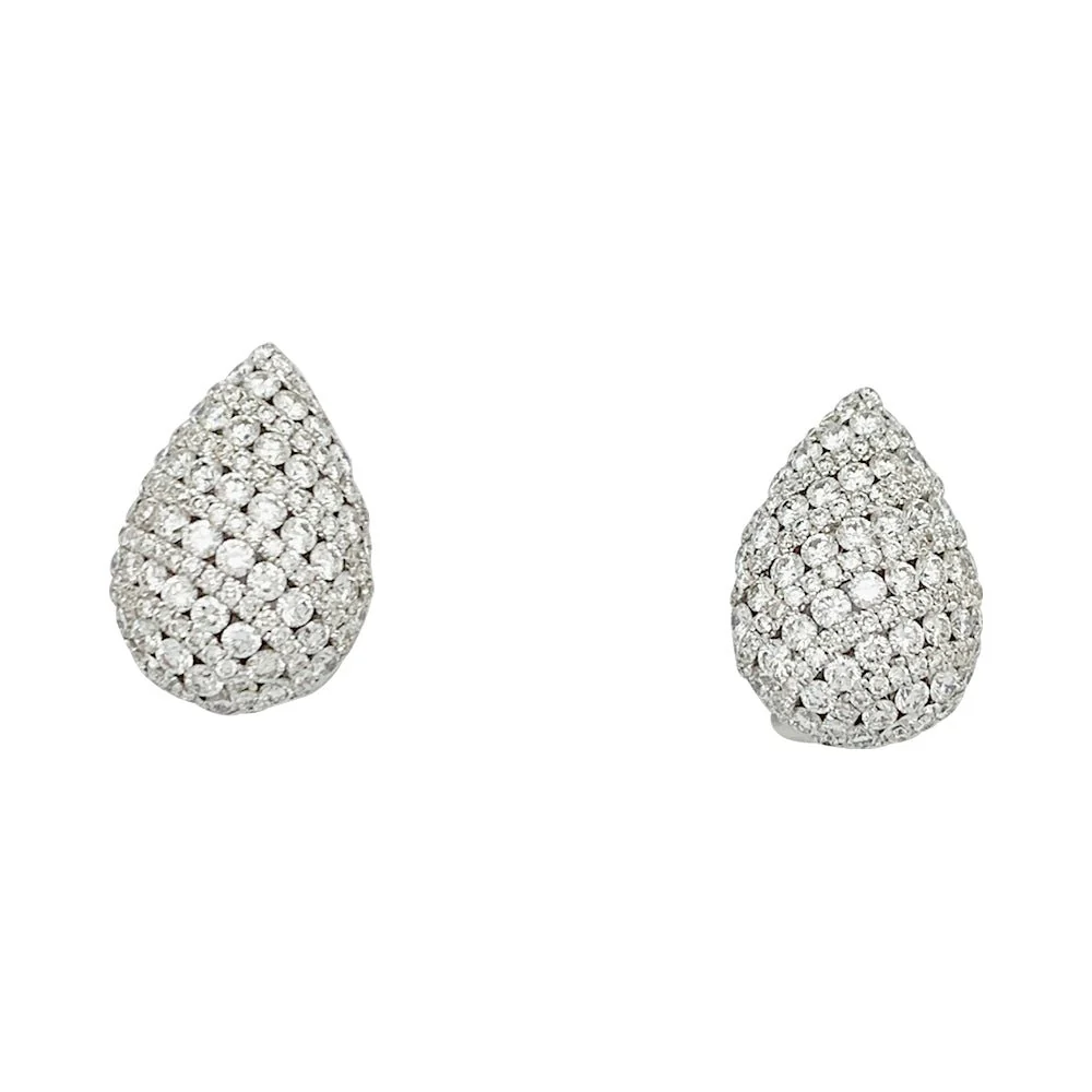 Pave diamond earrings - Image 4