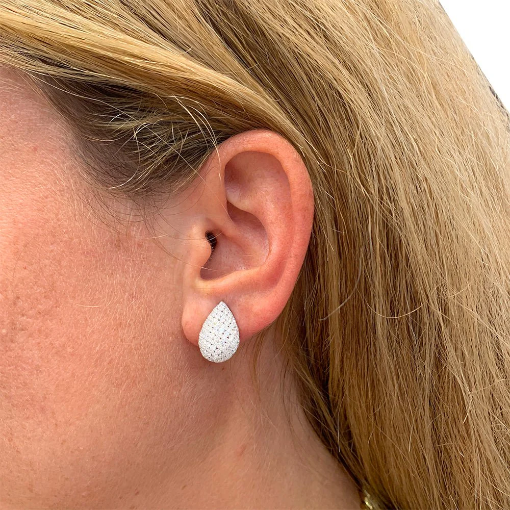 Pave diamond earrings - Image 6