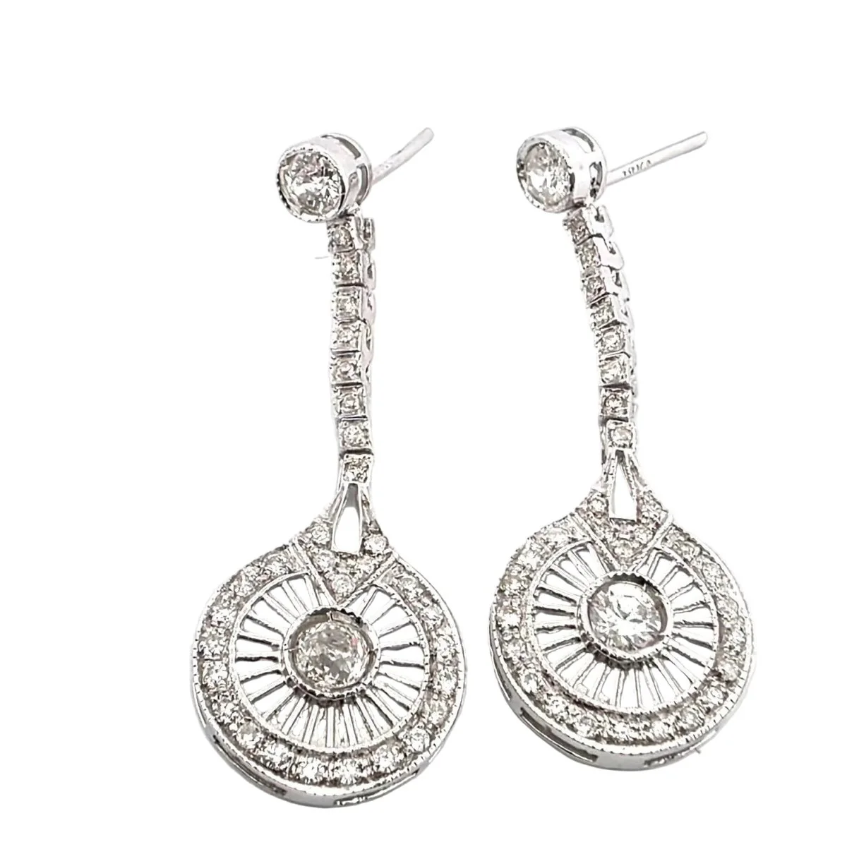 Earrings Pending in white gold and diamonds - Image 4