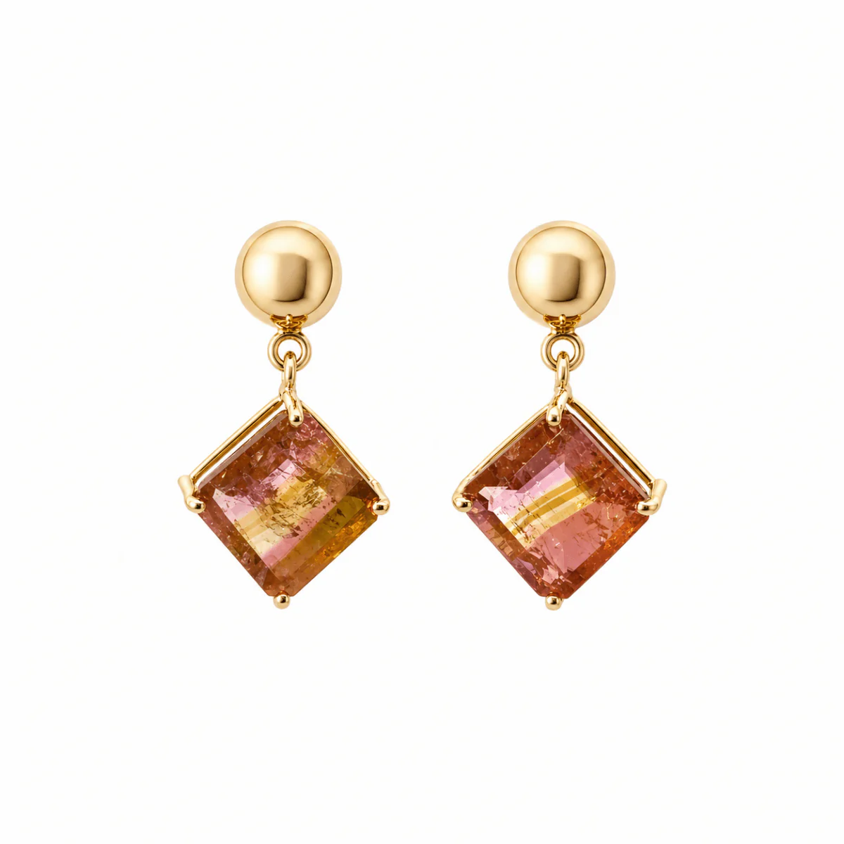 Earrings Pending in yellow gold