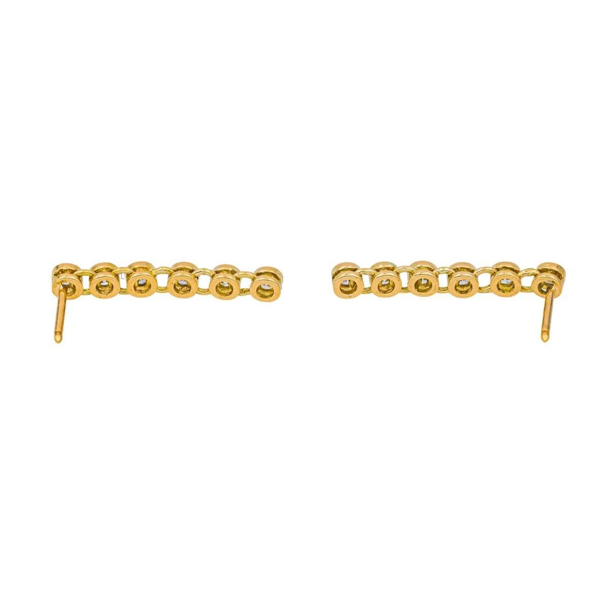 Dangling earrings in yellow gold and diamonds - Image 6