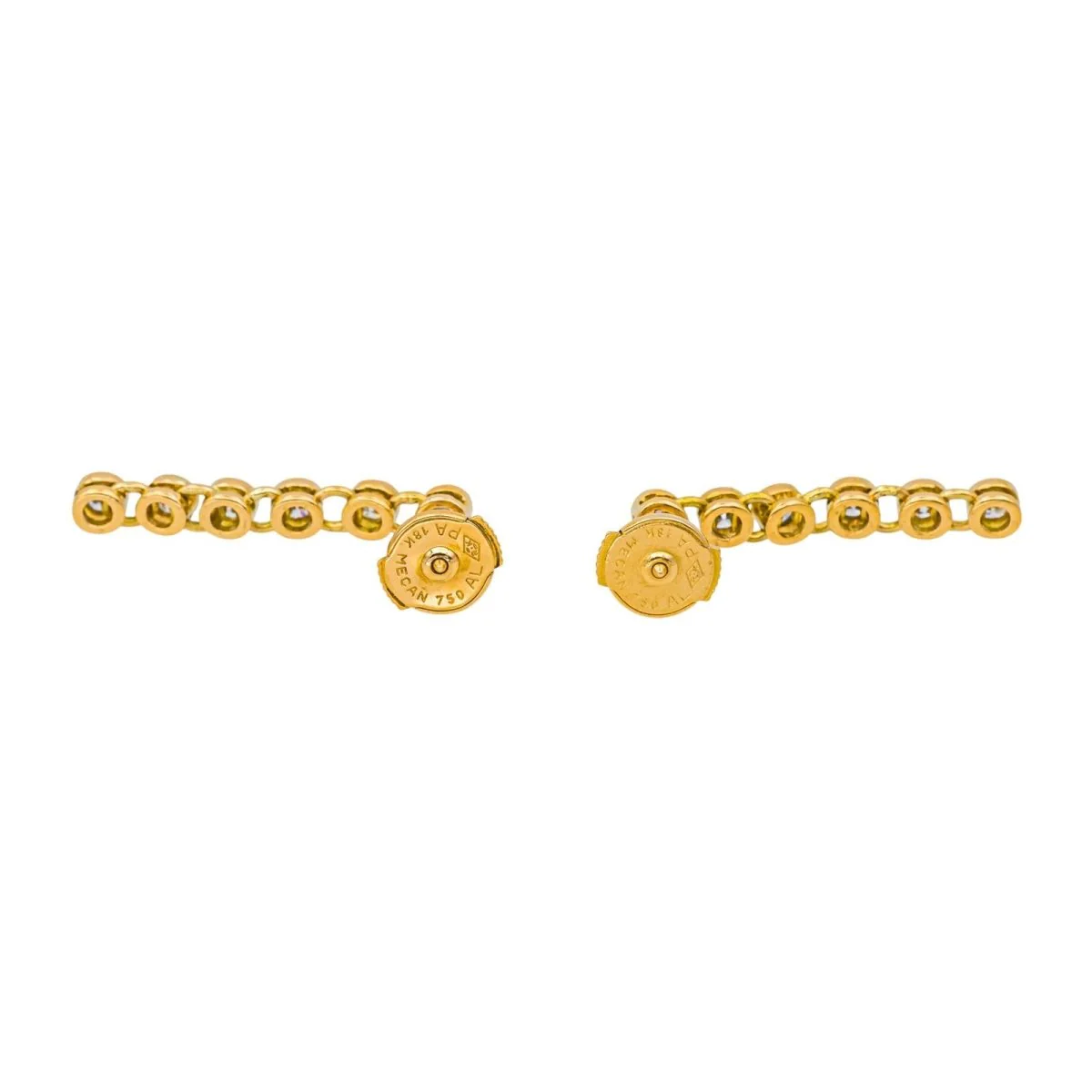 Dangling earrings in yellow gold and diamonds - Image 7