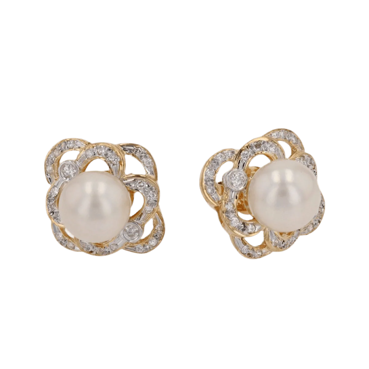Earrings Fleas in yellow gold, beads and diamonds - Image 3
