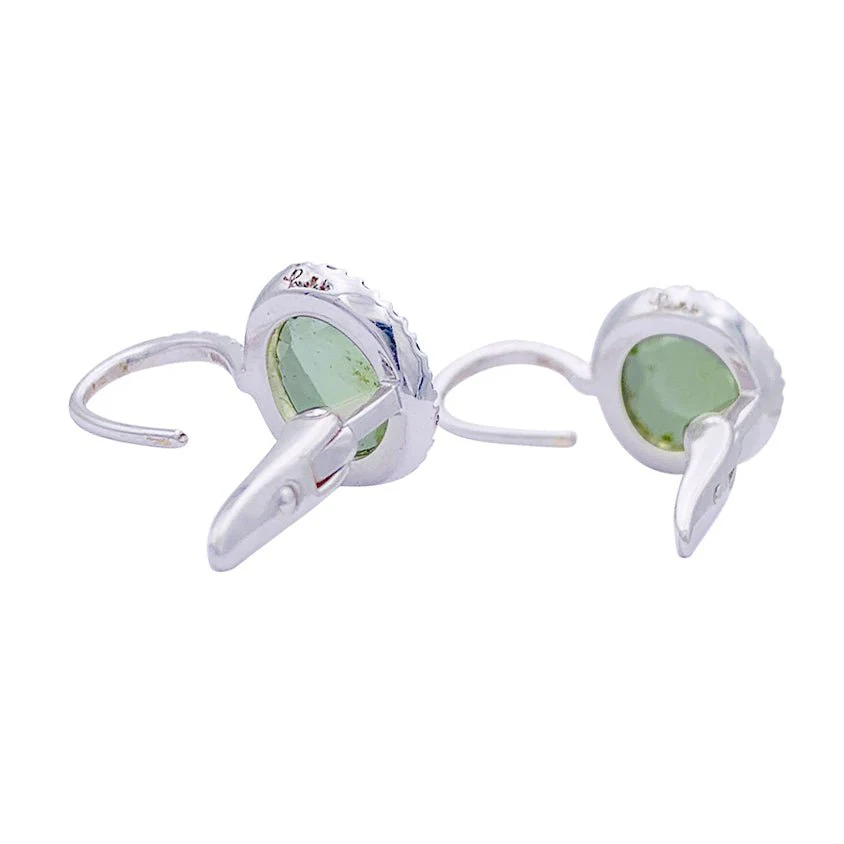 Pomellato "Colpo di Fulmine" earrings, white gold, peridots, diamonds. - Image 5