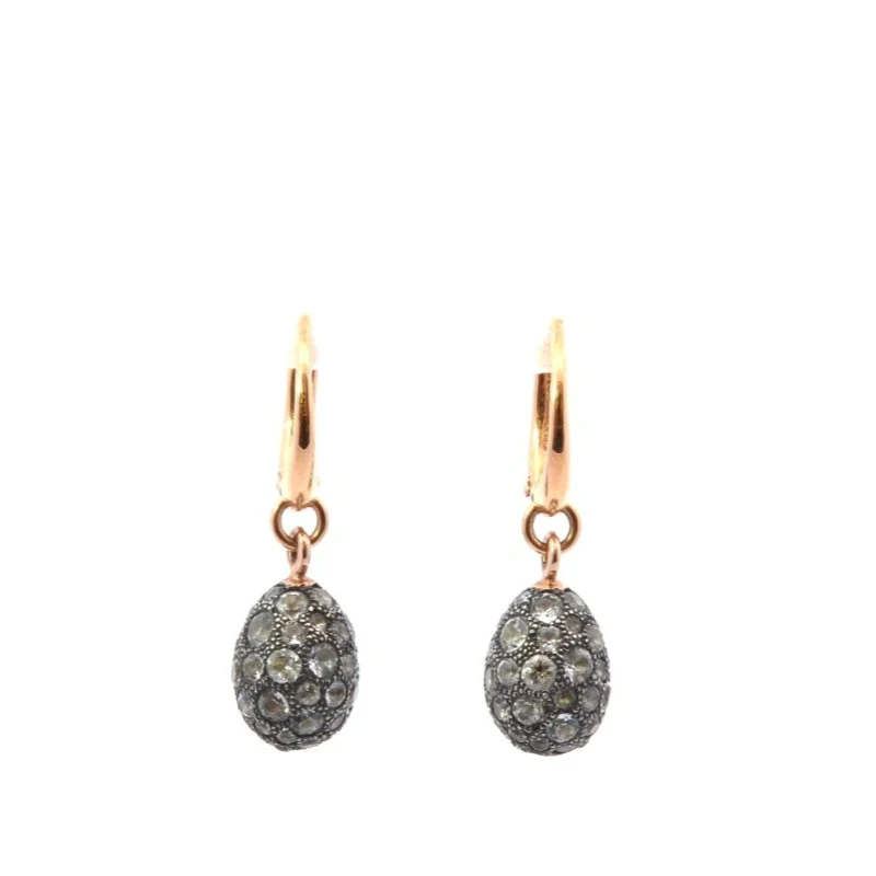 Earrings POMELLATO "Tabou" flea market in yellow gold and topaz